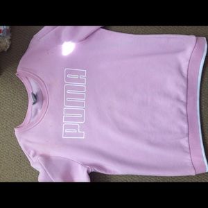 pink Puma crew neck